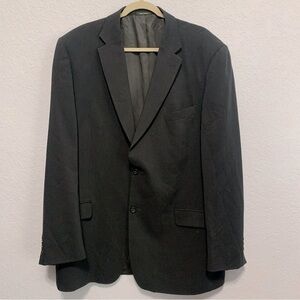 Joseph & Feiss Men’s Wool Navy Blue Lined Two Button Blazer 46L